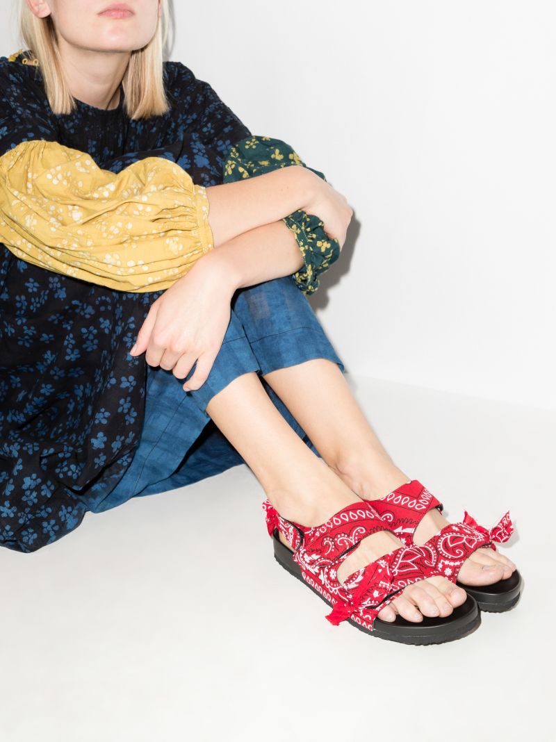 Red Apache Bandana Sandals
