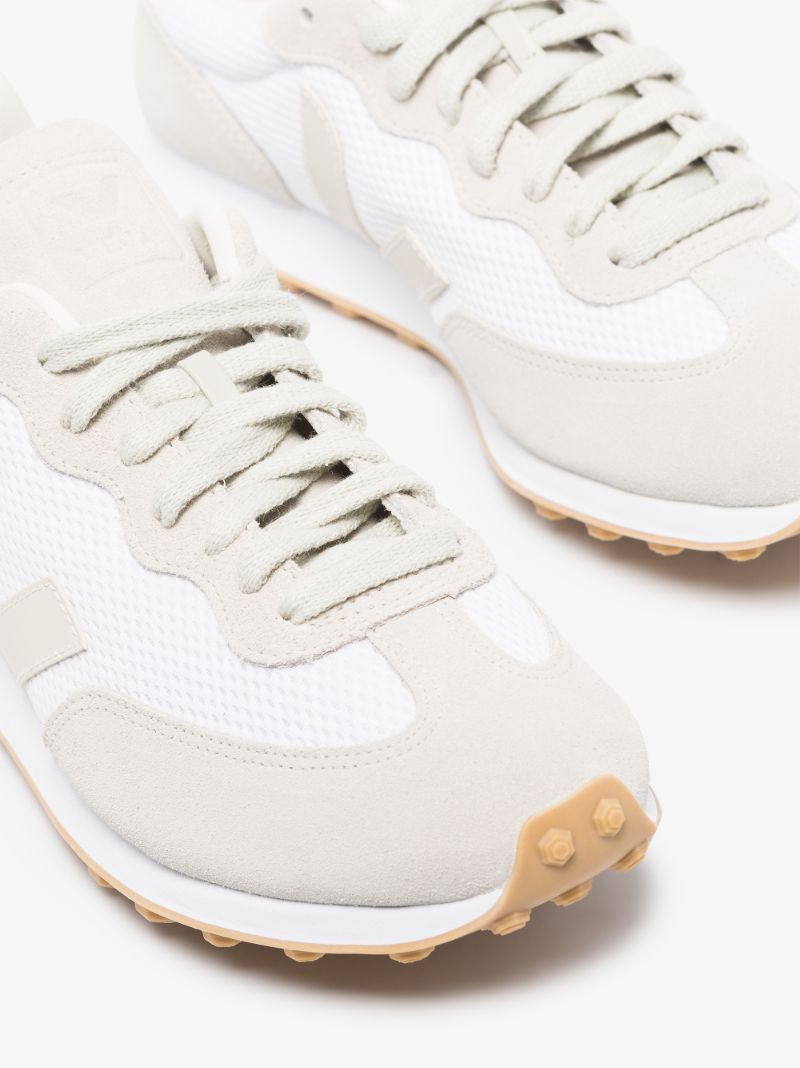 White Rio Branco Suede Low Top Sneakers