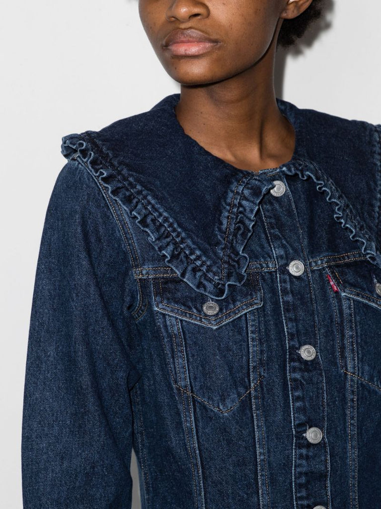 X Levi's Button-up Denim Midi Dress