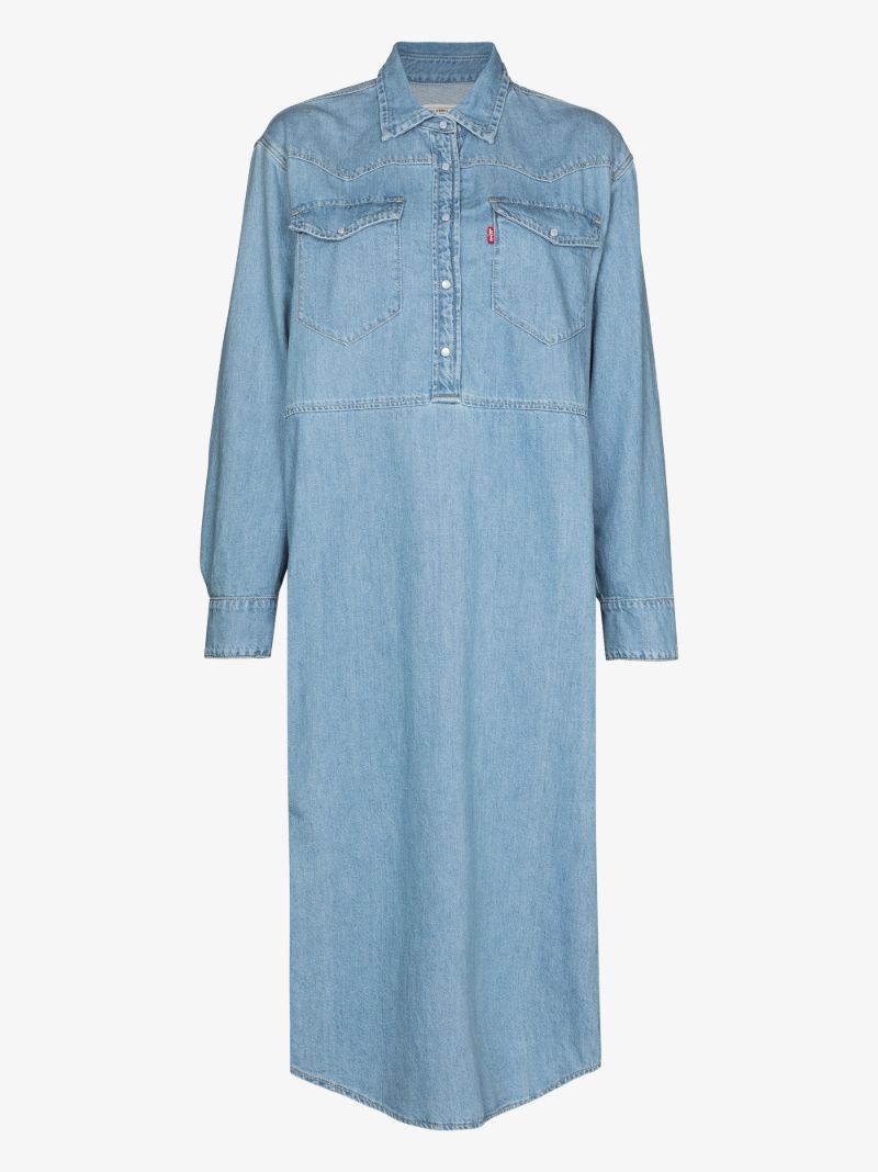 X Levi's Oversized Denim Midi Dress