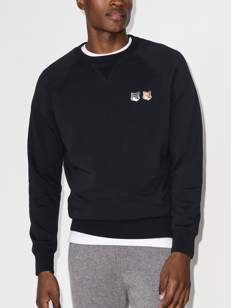 Double Fox Head Patch Sweatshirt