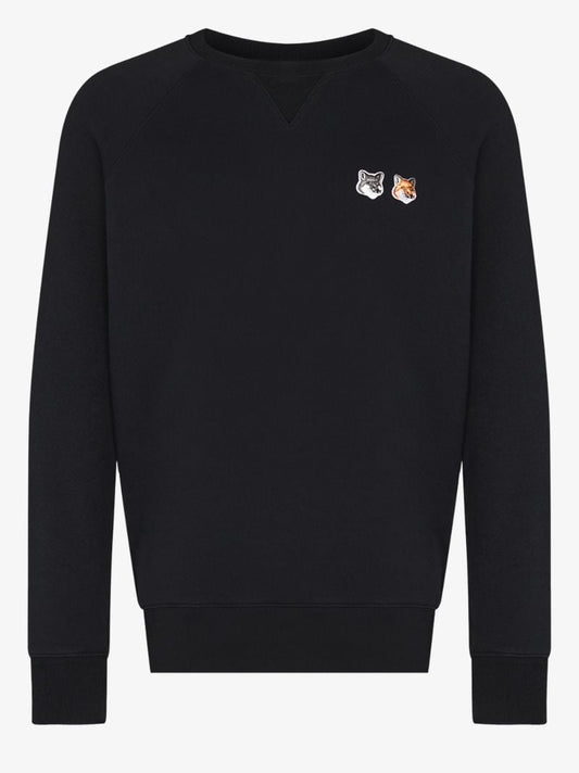 Double Fox Head Patch Sweatshirt