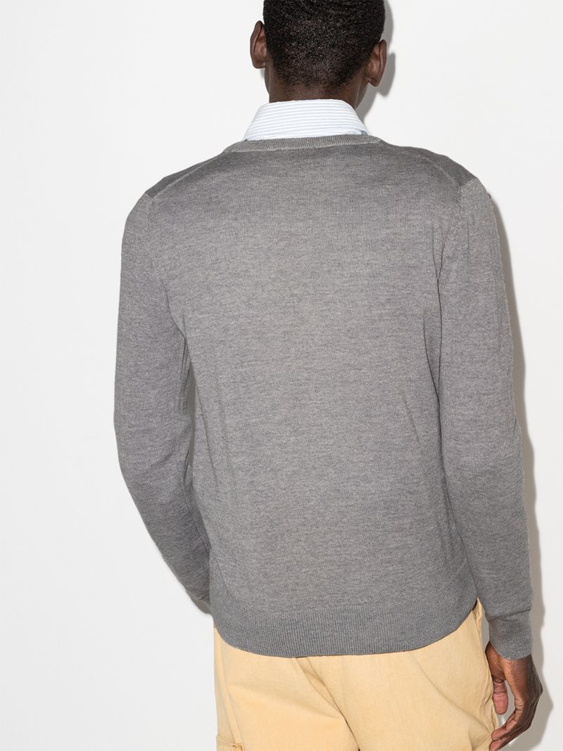 Tricolour Fox Patch Sweater