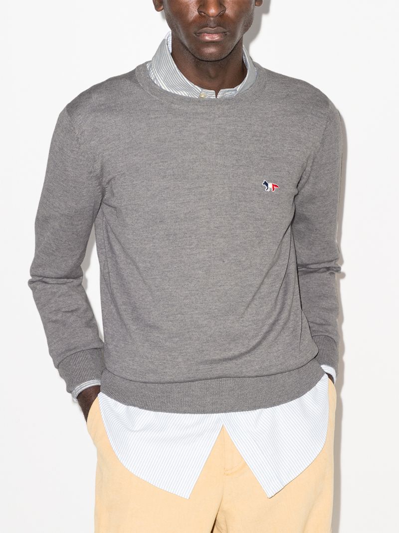 Tricolour Fox Patch Sweater