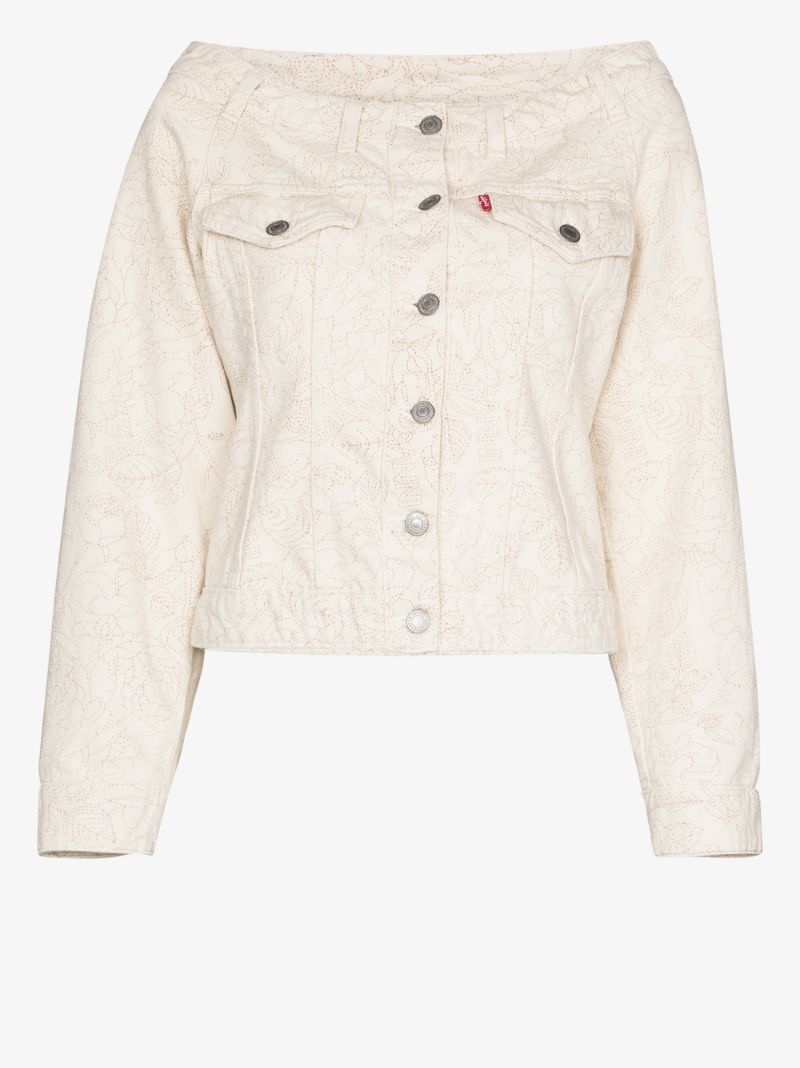 X Levis Off-the-shoulder Denim Jacket