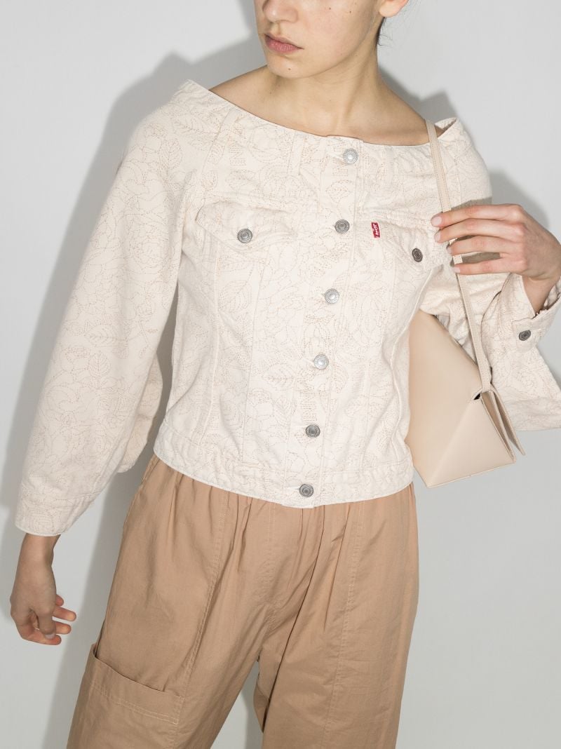 X Levis Off-the-shoulder Denim Jacket