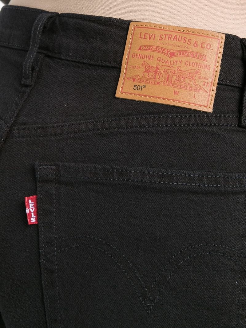 Black 501 Cropped Jeans