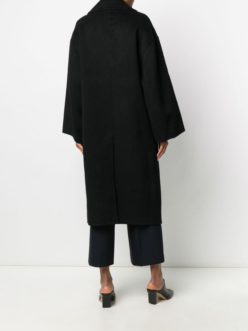 Black Borneo Double-breasted Wool Coat