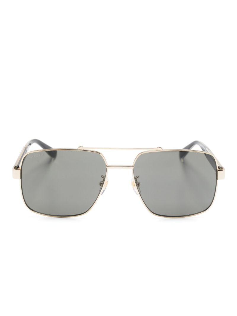 Gold Pilot Frame Tinted Sunglasses