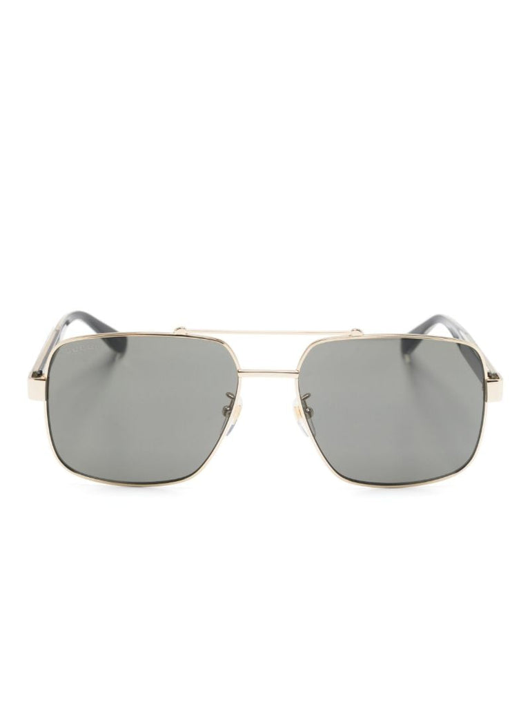 Gold Pilot Frame Tinted Sunglasses