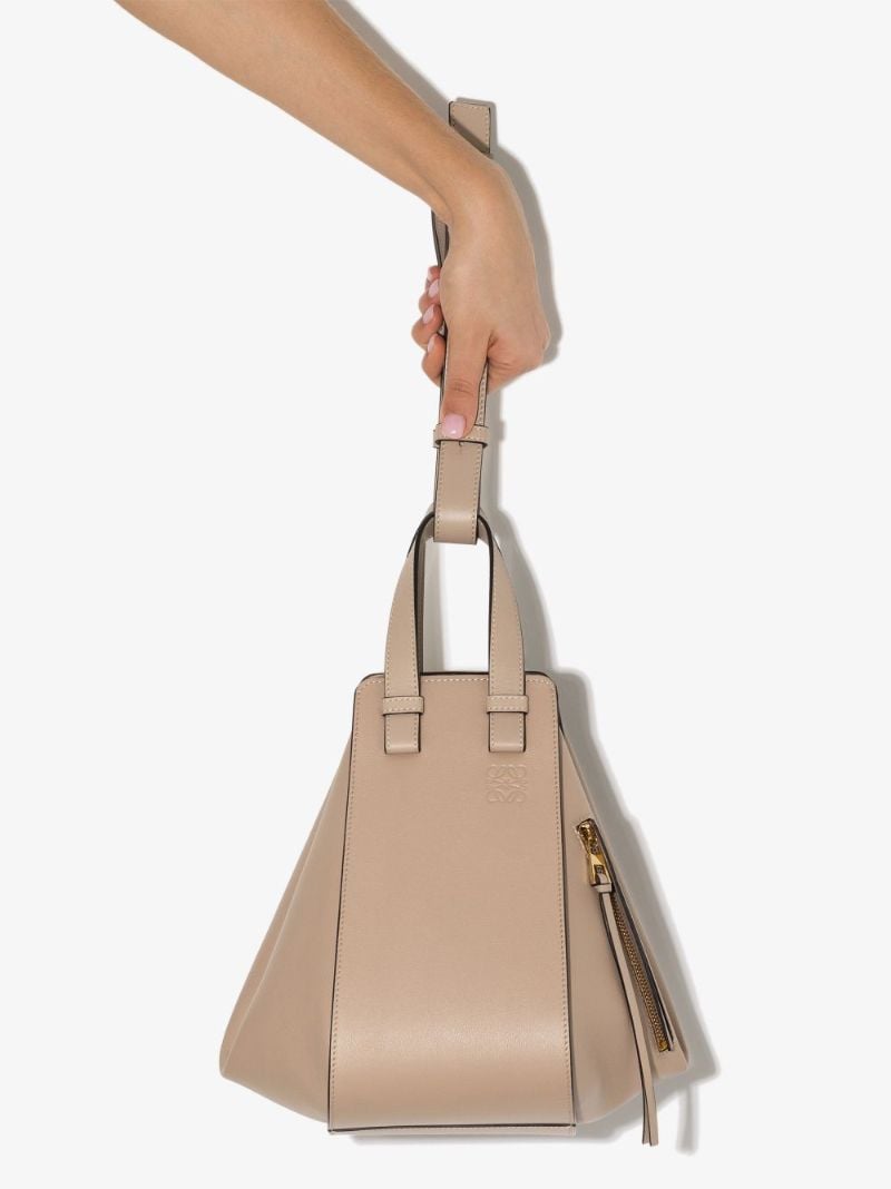 Neutral Hammock Small Leather Shoulder Bag