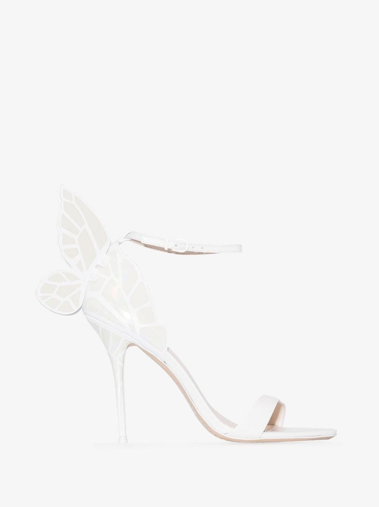 White Chiara 100 Leather Sandals