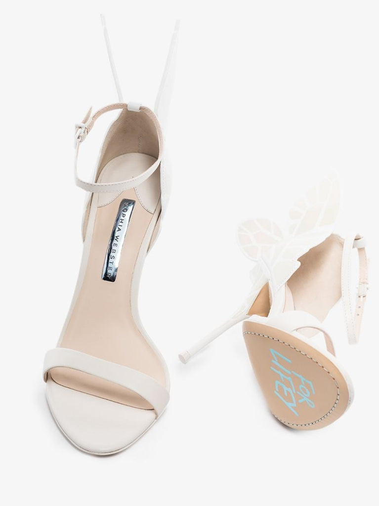 White Chiara 100 Leather Sandals