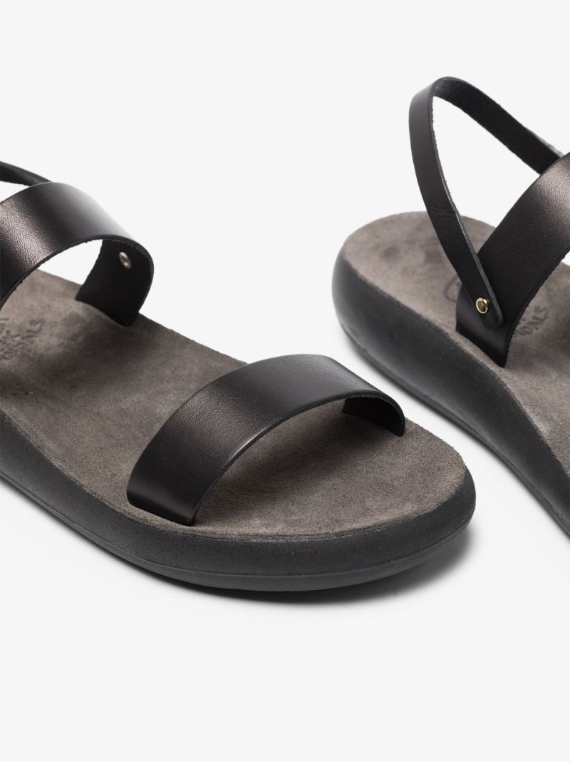 Black Clio Leather Sandals