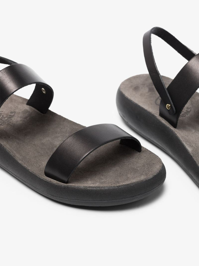 Black Clio Leather Sandals