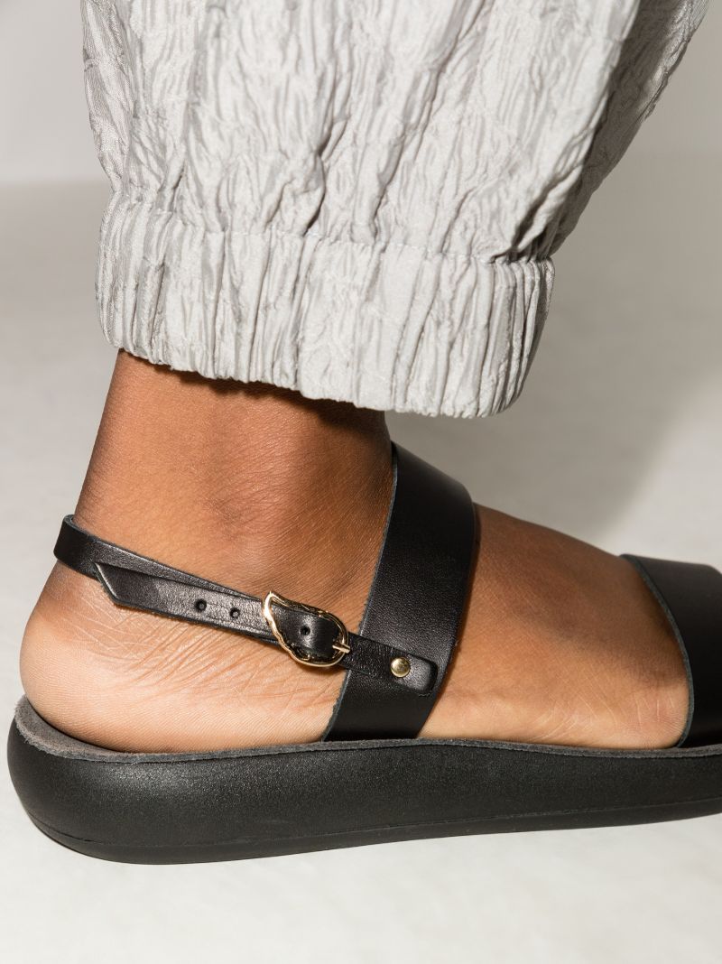 Black Clio Leather Sandals