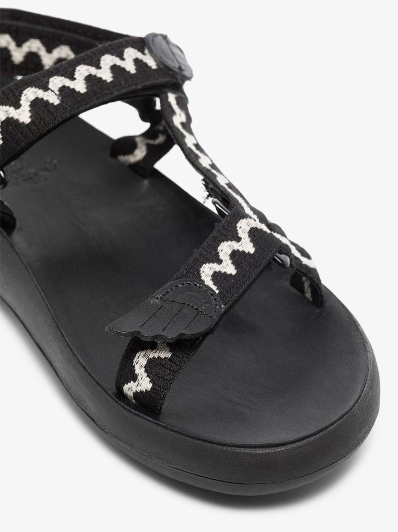 Black Poria Comfort Trekking Sandals