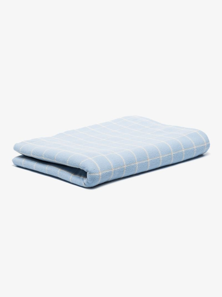 Blue Tartan Check Blanket