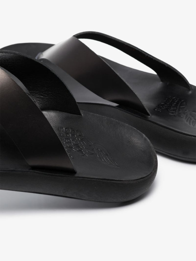 Black Charys Leather Sandals