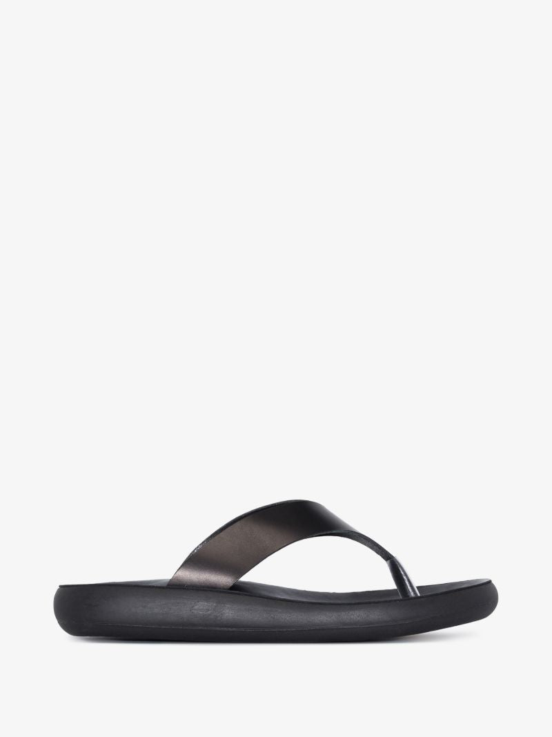 Black Charys Leather Sandals