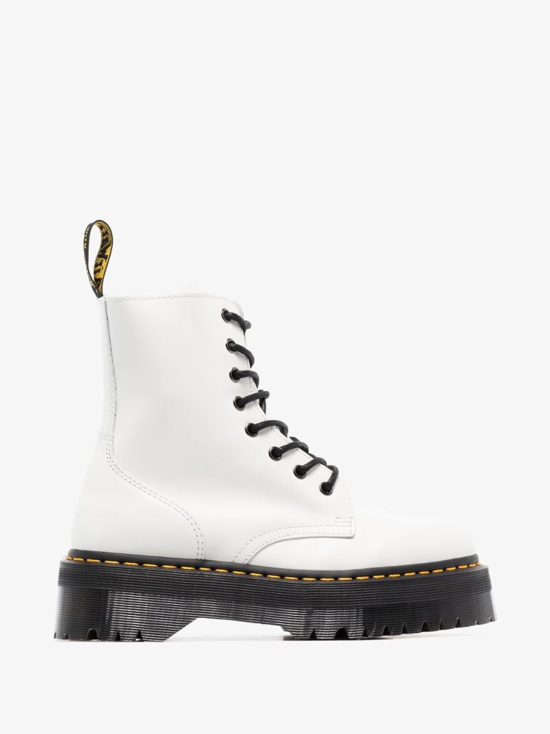 White Jadon Platform Leather Boots
