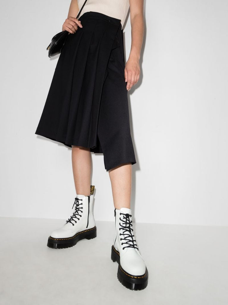 White Jadon Platform Leather Boots