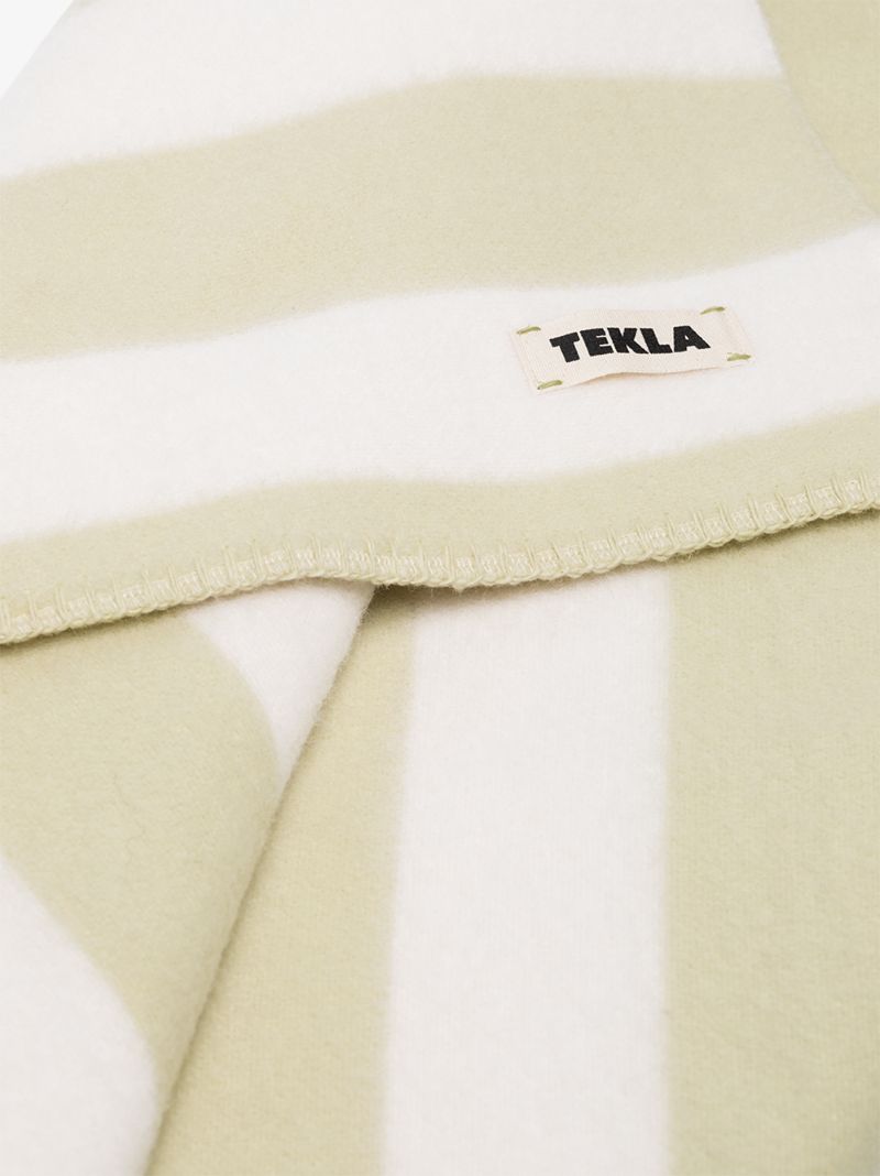 White Stripe Wool Blanket