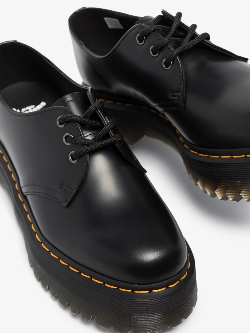 Black 1461 Platform Leather Shoes