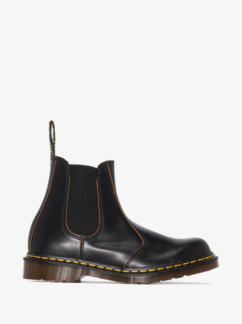 Black Vintage 2976 Chelsea Leather Boots
