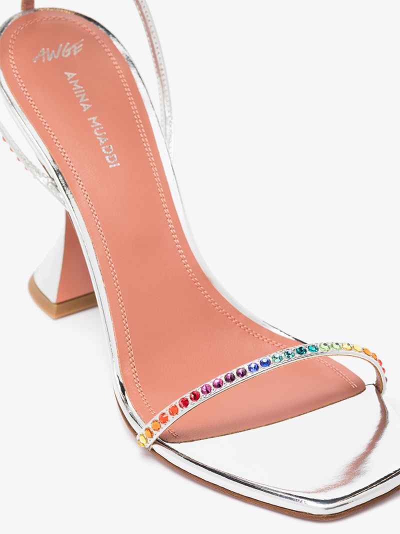 X Awge Silver Lsd 95 Gladiator Wrap Sandals