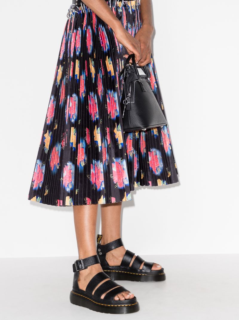 Black Clarissa Ii Quad Leather Platform Sandals