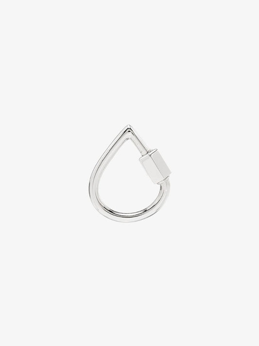 14k White Gold Baby Drop Lock Charm