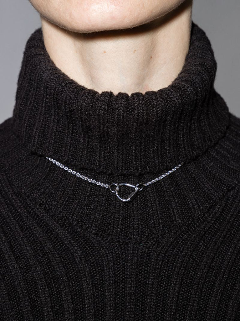 14k White Gold Baby Drop Lock Charm