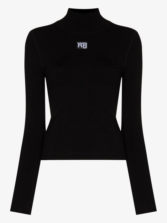 High Neck Logo Top