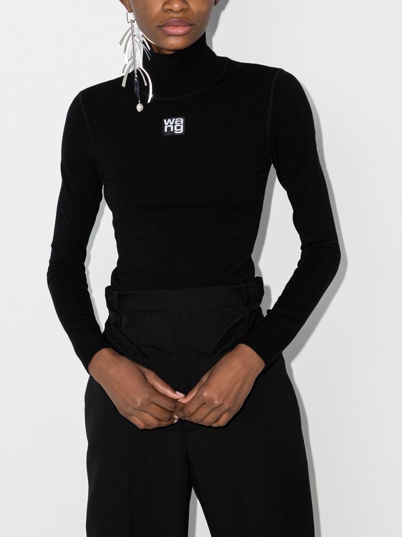 High Neck Logo Top
