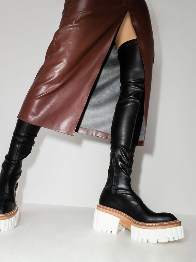 Black Emilie 75 Thigh-high Boots