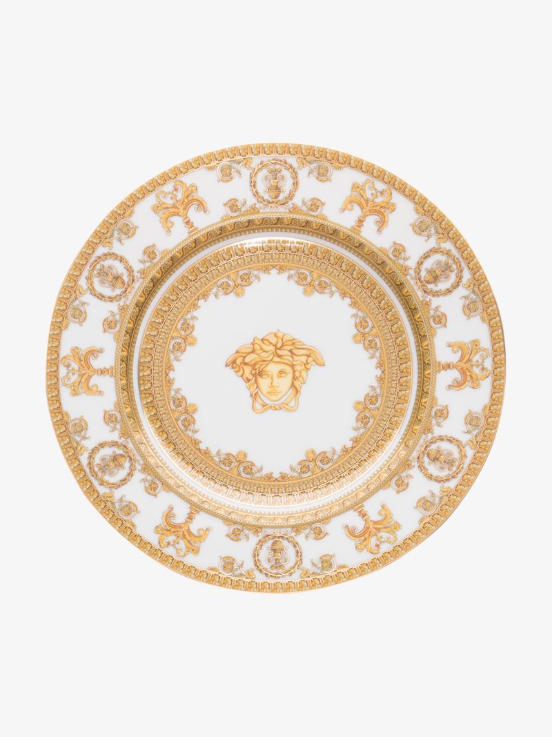 White I Love Baroque Porcelain Plate