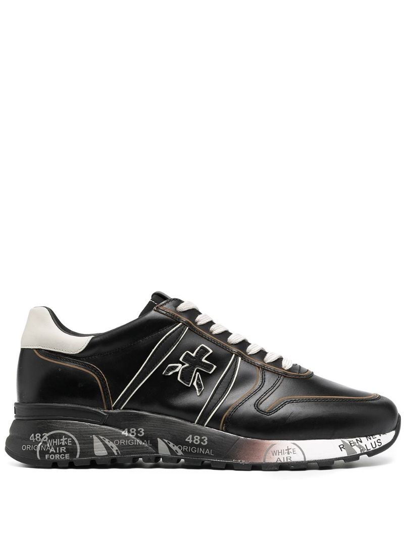 Black Lander Low-top Leather Sneakers