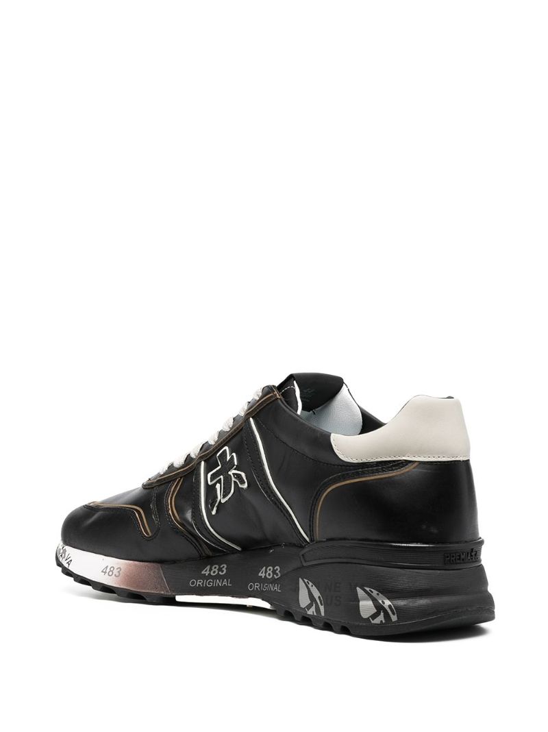 Black Lander Low-top Leather Sneakers