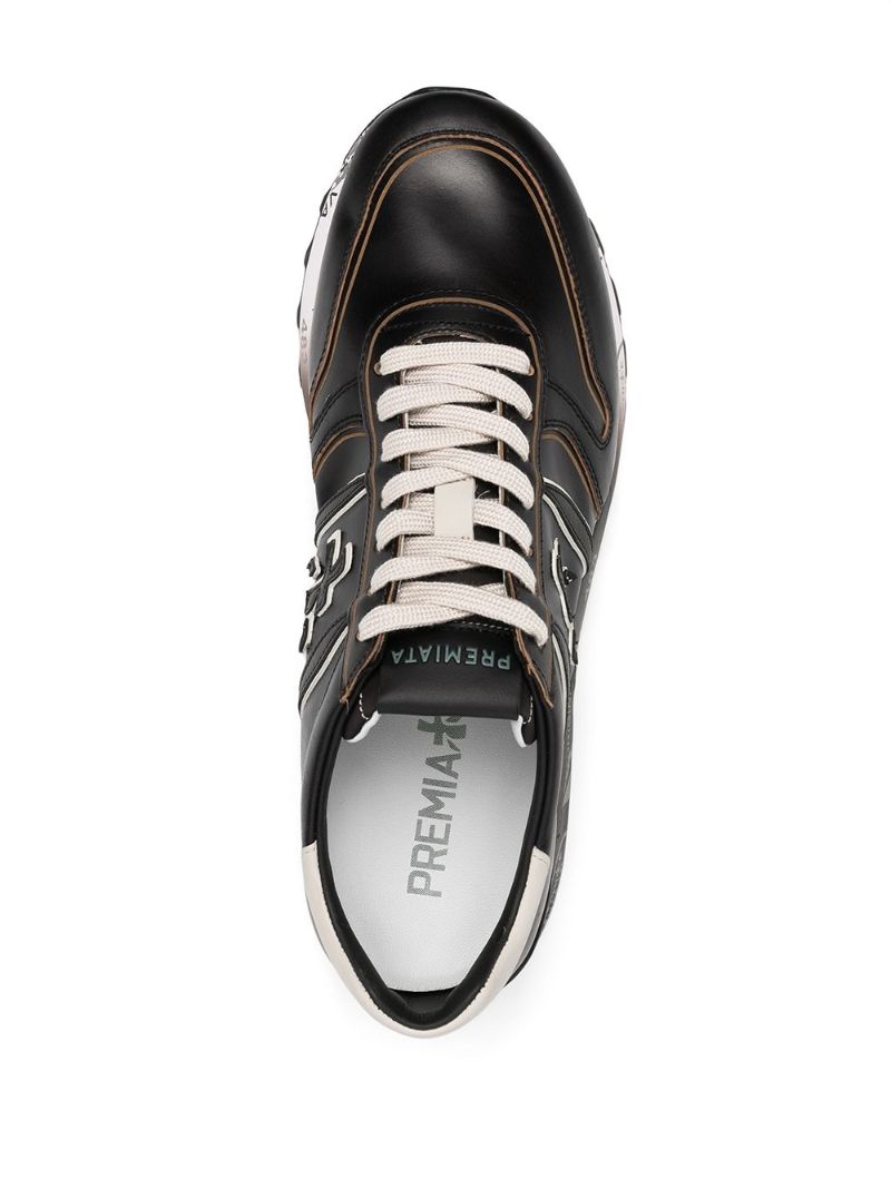 Black Lander Low-top Leather Sneakers