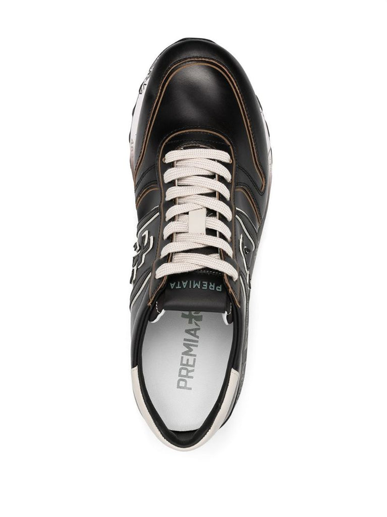 Black Lander Low-top Leather Sneakers
