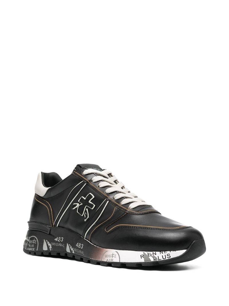 Black Lander Low-top Leather Sneakers