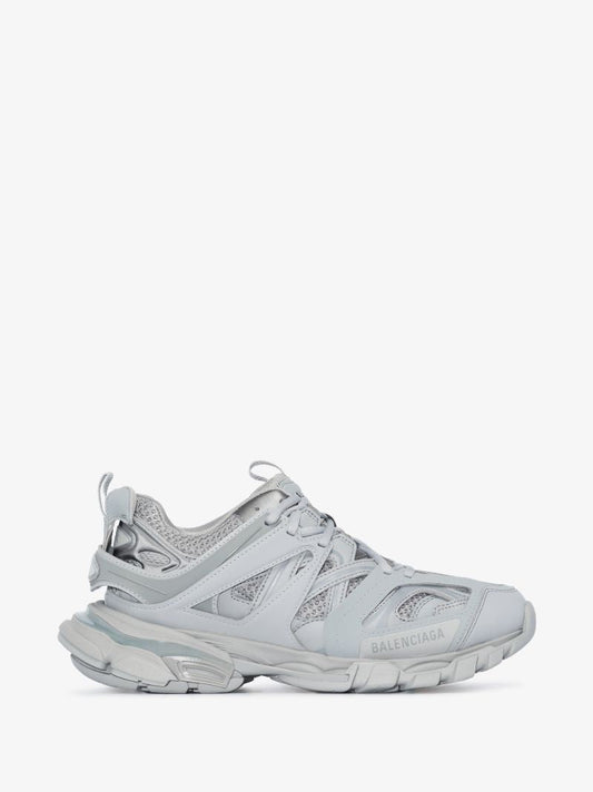Grey Track Panel Sneakers