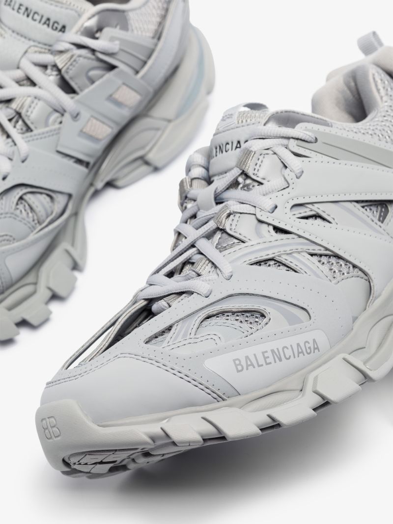 Grey Track Panel Sneakers