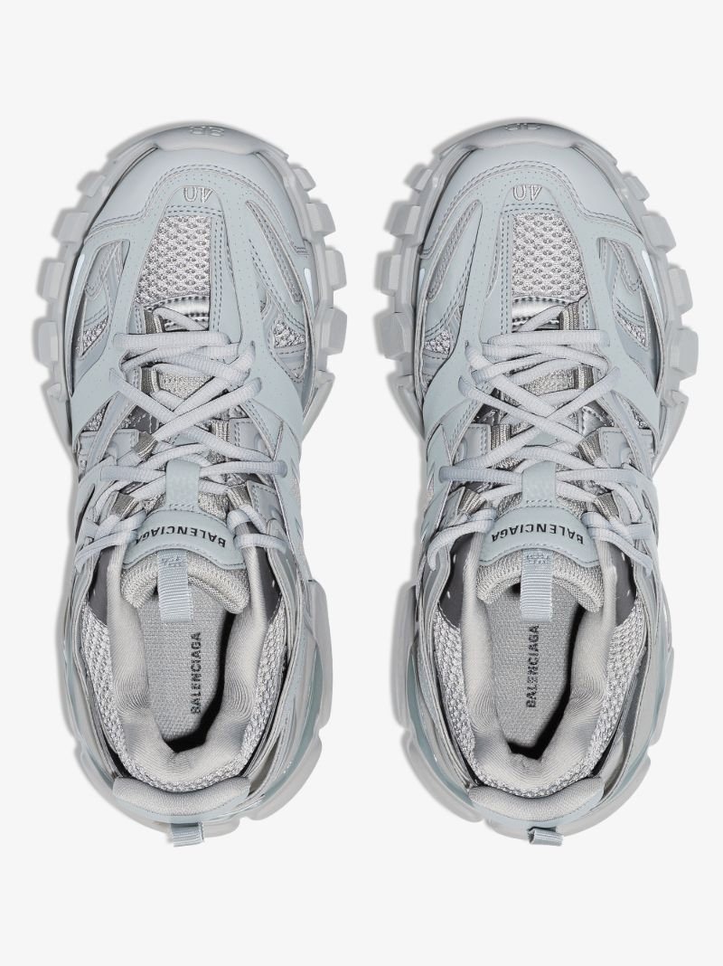 Grey Track Panel Sneakers