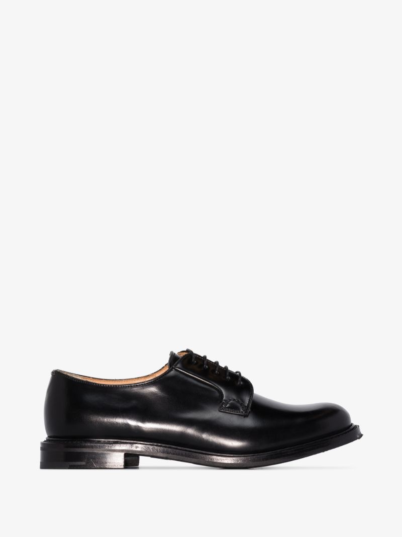 Black Shannon Leather Derby Shoes