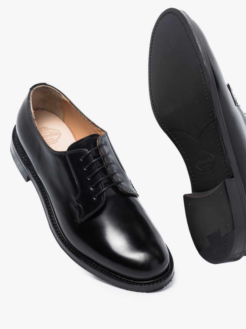 Black Shannon Leather Derby Shoes