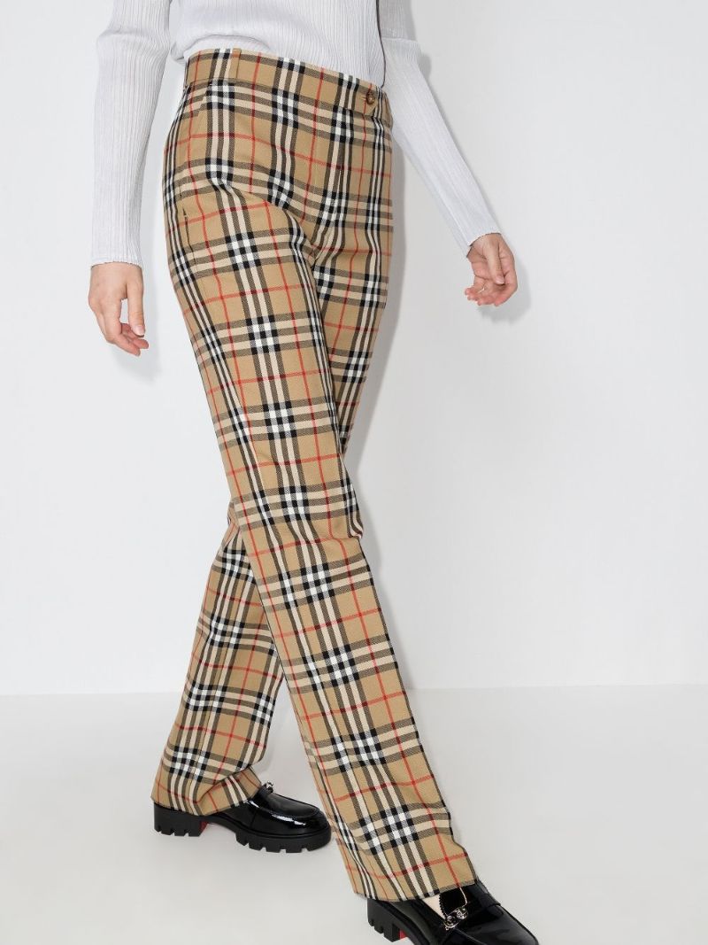 Fleur Vintage Check Wool Trousers