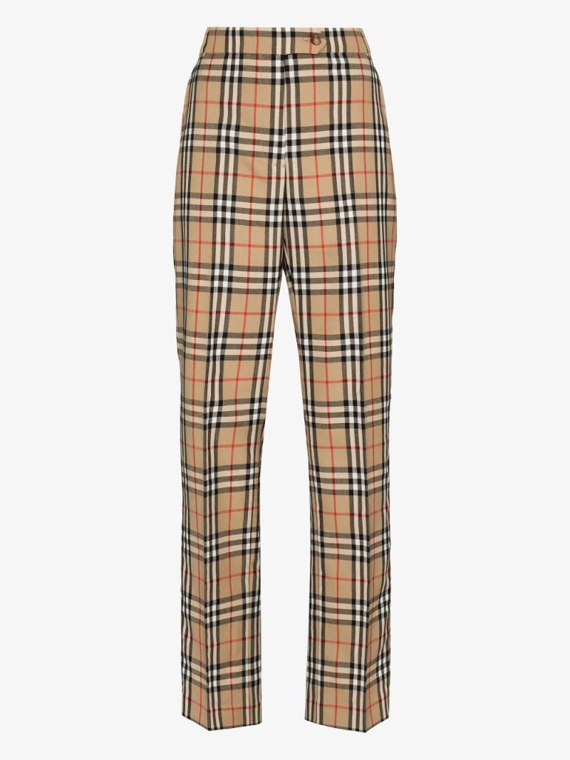 Fleur Vintage Check Wool Trousers