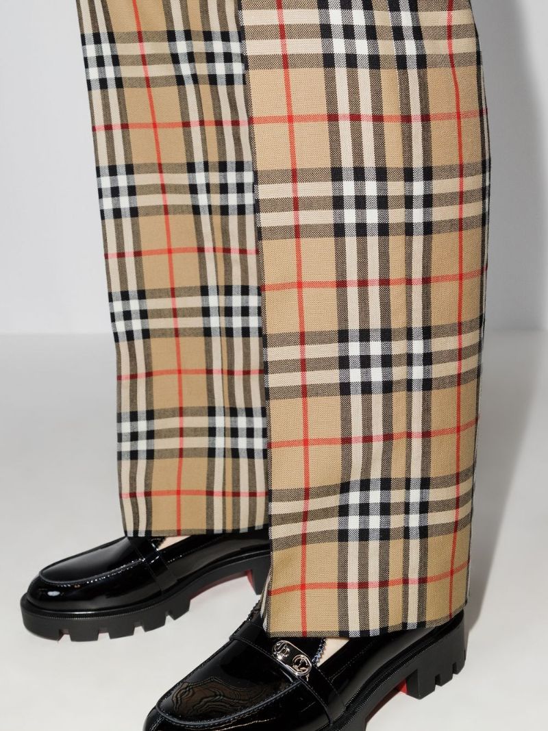 Fleur Vintage Check Wool Trousers